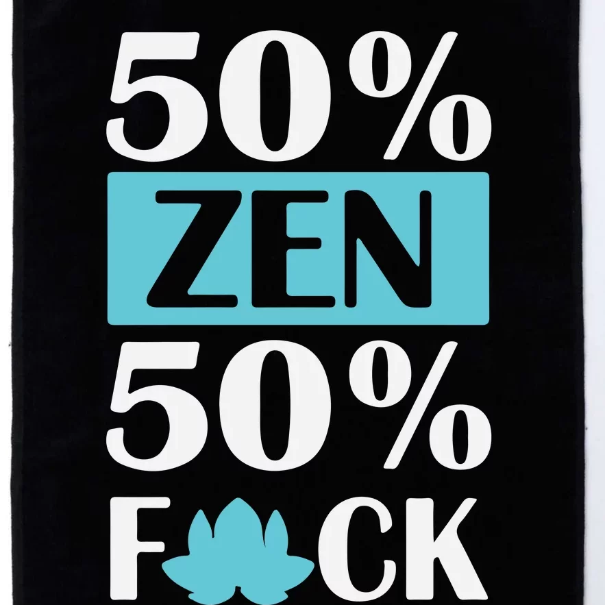 50% Zen 50% Fuck Platinum Collection Golf Towel