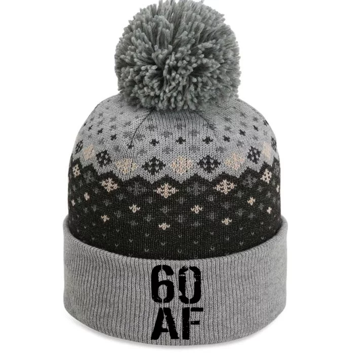 60 AF 60th Birthday The Baniff Cuffed Pom Beanie