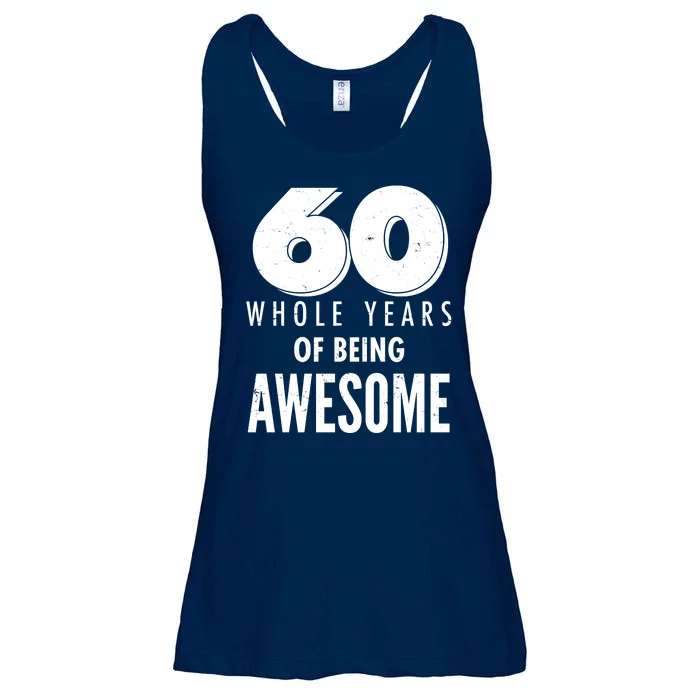 60 Whole Years Of Being Awesome Birthday Ladies Essential Flowy Tank