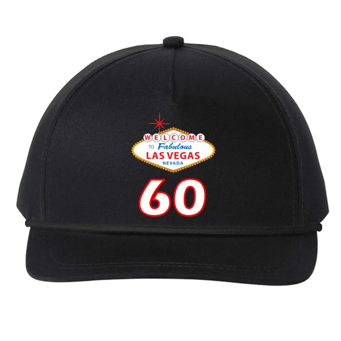 60 Years Old In Vegas - 60th Birthday Snapback Five-Panel Rope Hat