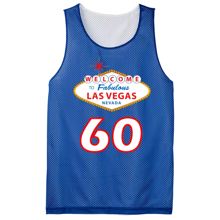 60 Years Old In Vegas - 60th Birthday Mesh Reversible Basketball Jersey Tank