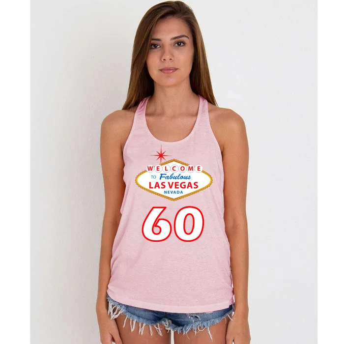 60 Years Old In Vegas - 60th Birthday Women's Knotted Racerback Tank