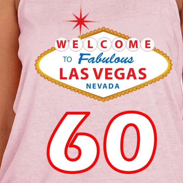 60 Years Old In Vegas - 60th Birthday Women's Knotted Racerback Tank