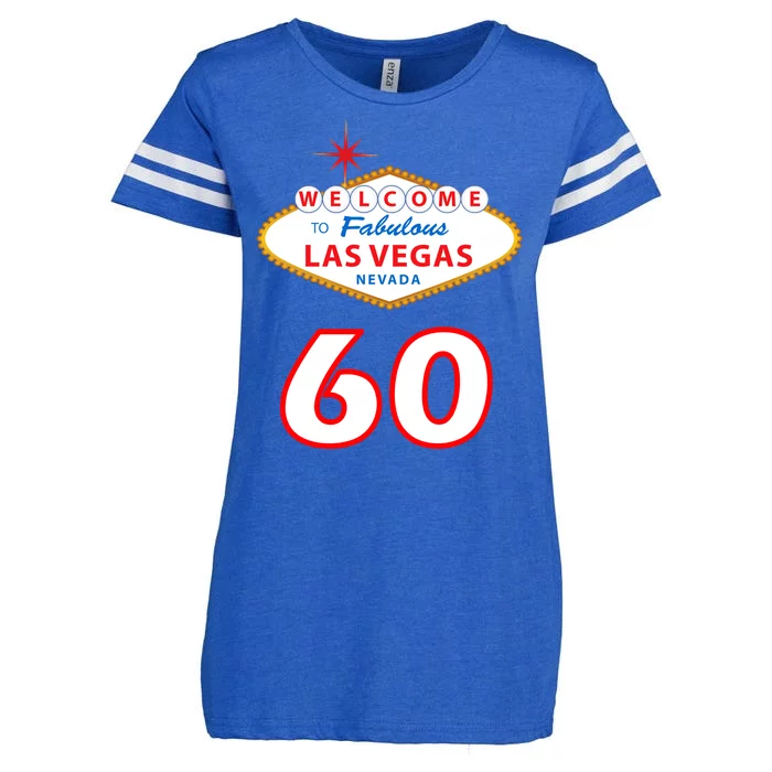 60 Years Old In Vegas - 60th Birthday Enza Ladies Jersey Football T-Shirt