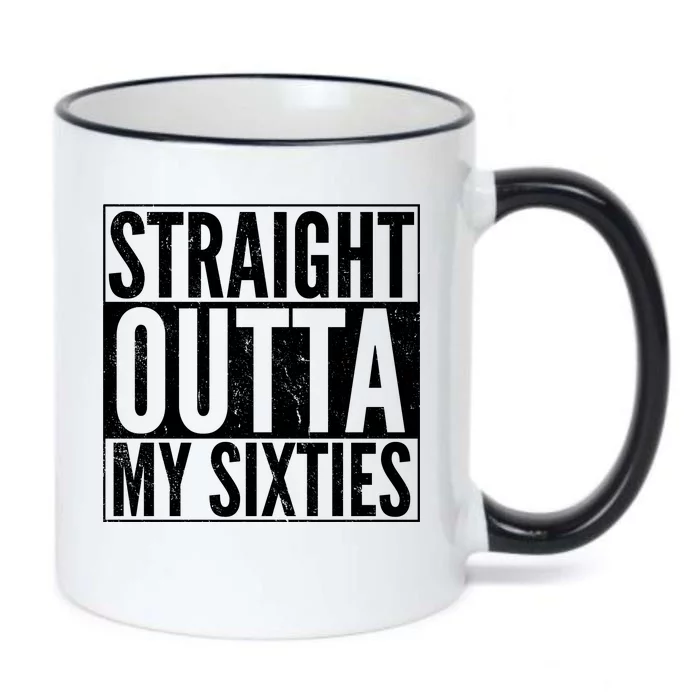 60th Birthday - Straight Outta My Twenties Sixties Black Color Changing Mug