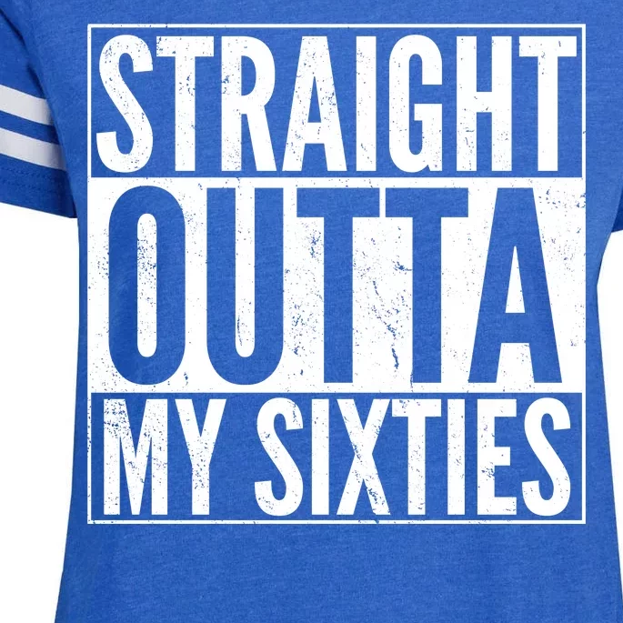 60th Birthday - Straight Outta My Twenties Sixties Enza Ladies Jersey Football T-Shirt