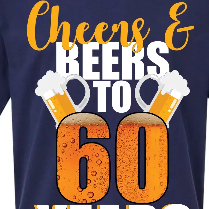 60th Birthday Cheers & Beers To 60 Years Sueded Cloud Jersey T-Shirt