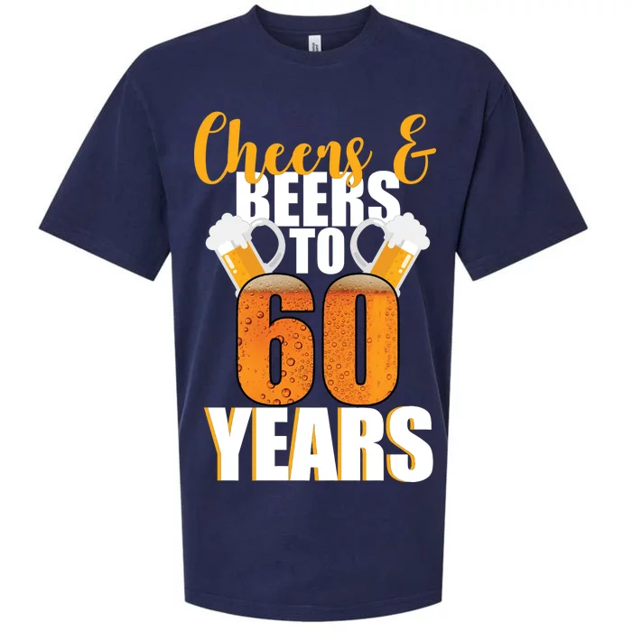 60th Birthday Cheers & Beers To 60 Years Sueded Cloud Jersey T-Shirt