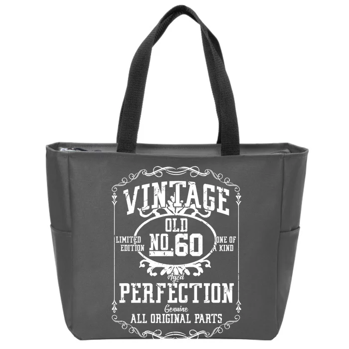 60th Birthday Genuine All Original Parts Zip Tote Bag