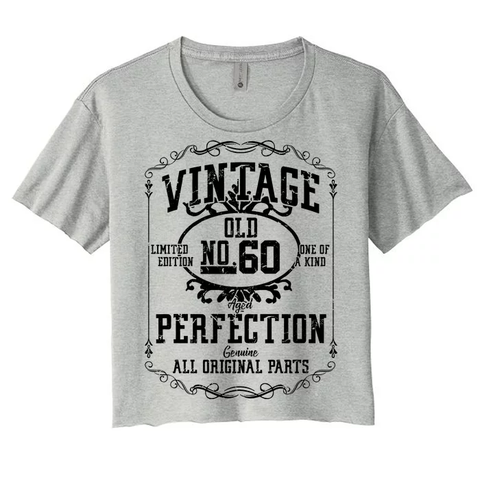 60th Birthday Genuine All Original Parts Women's Crop Top Tee