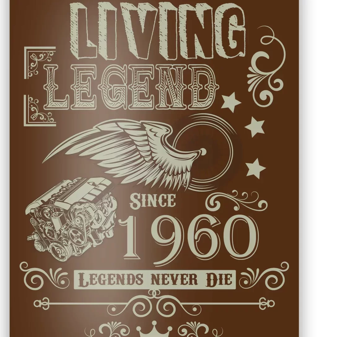 60th Birthday Legend Since 1960 Poster