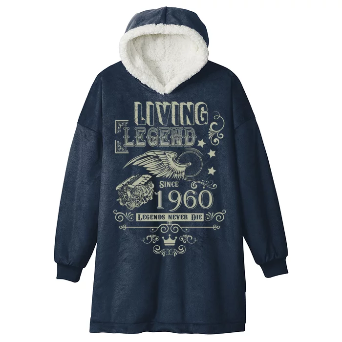 60th Birthday Legend Since 1960 Hooded Wearable Blanket