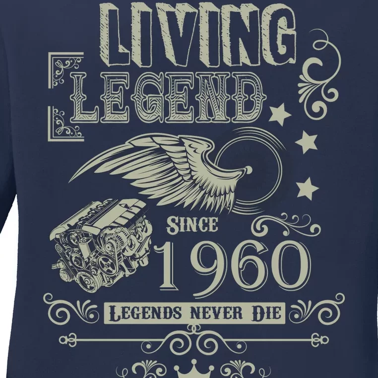 60th Birthday Legend Since 1960 Ladies Long Sleeve Shirt