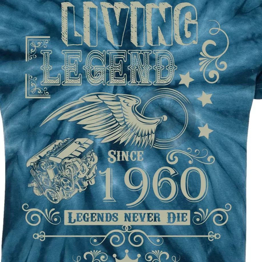 60th Birthday Legend Since 1960 Kids Tie-Dye T-Shirt