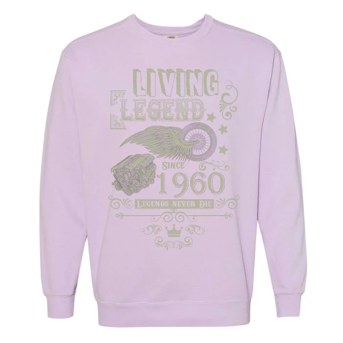 60th Birthday Legend Since 1960 Garment-Dyed Sweatshirt