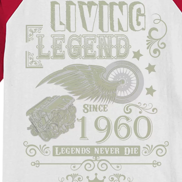 60th Birthday Legend Since 1960 Kids Colorblock Raglan Jersey