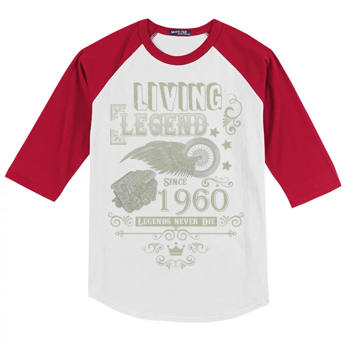 60th Birthday Legend Since 1960 Kids Colorblock Raglan Jersey