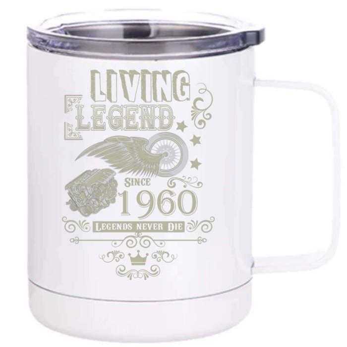 60th Birthday Legend Since 1960 Front & Back 12oz Stainless Steel Tumbler Cup