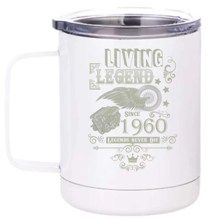 60th Birthday Legend Since 1960 Front & Back 12oz Stainless Steel Tumbler Cup