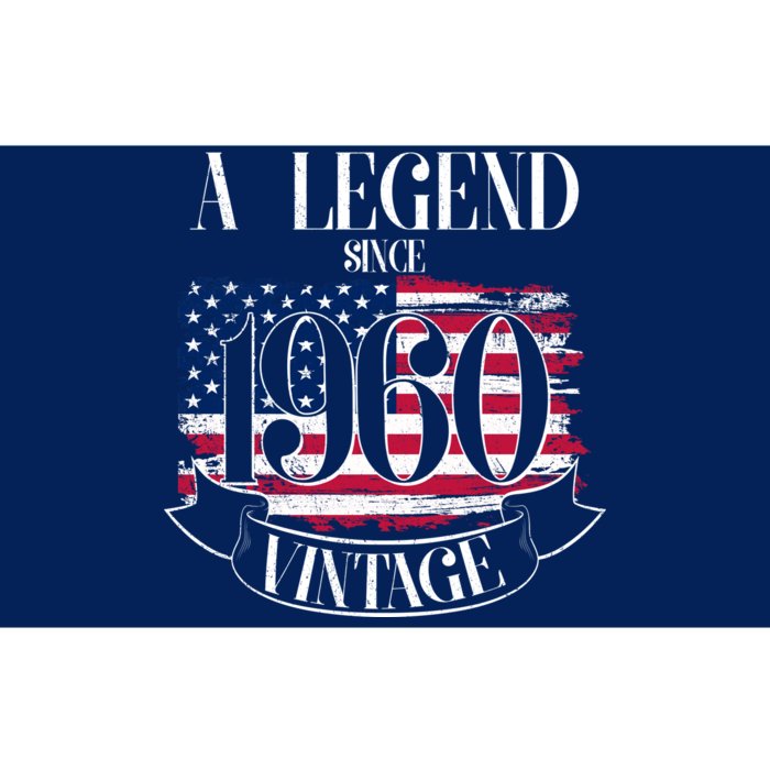 60th Birthday Legend Since 1960 Vintage USA Flag Bumper Sticker