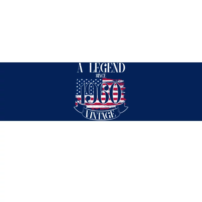 60th Birthday Legend Since 1960 Vintage USA Flag Bumper Sticker