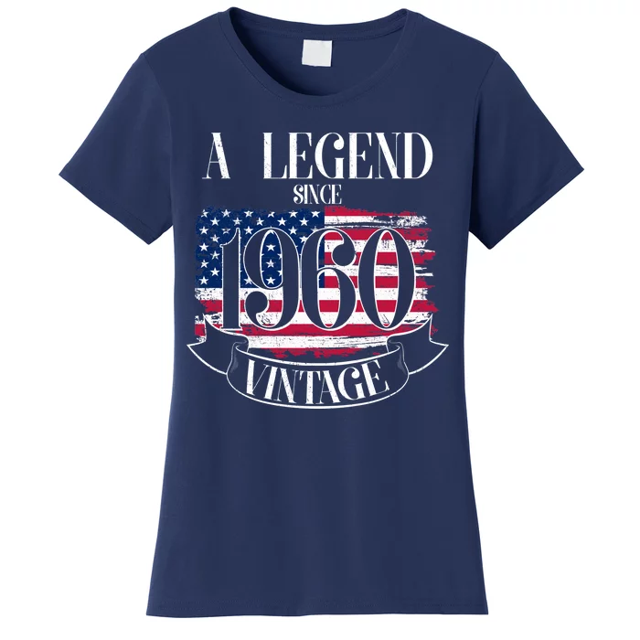 60th Birthday Legend Since 1960 Vintage USA Flag Women's T-Shirt