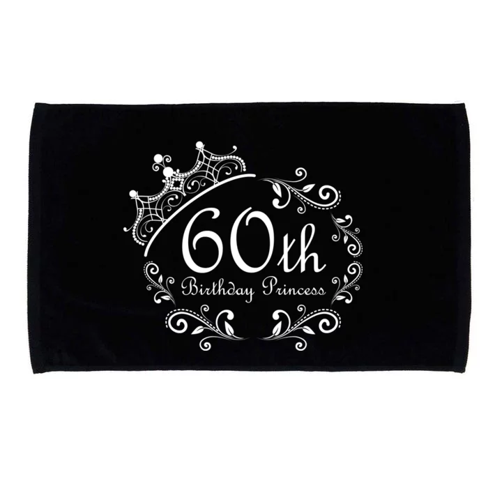 60th Birthday Princess Microfiber Hand Towel