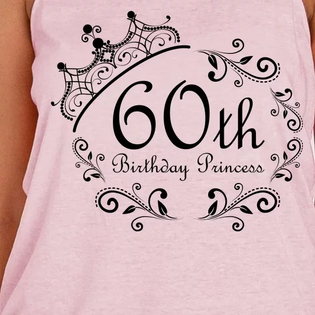 60th Birthday Princess Women's Knotted Racerback Tank