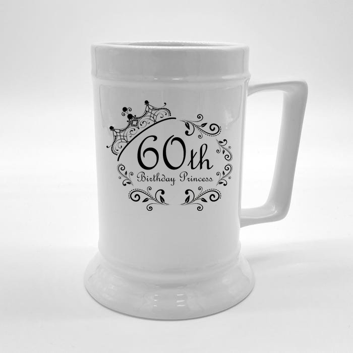 60th Birthday Princess Front & Back Beer Stein