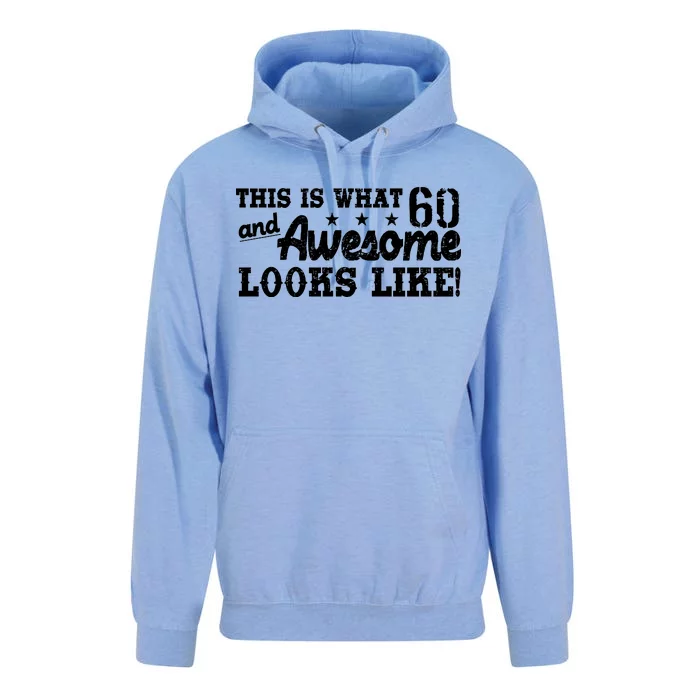 60th Birthday This Is What Awesome Looks Like Unisex Surf Hoodie