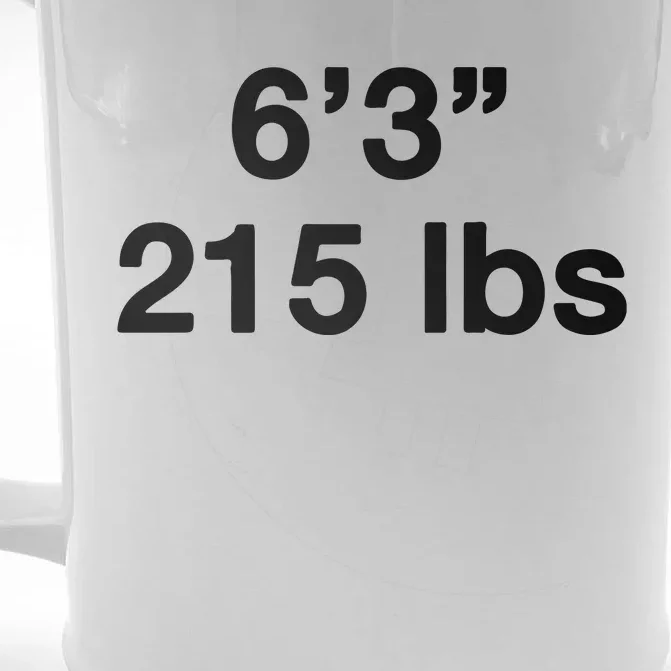 6’3 215 Lbs Front & Back Beer Stein