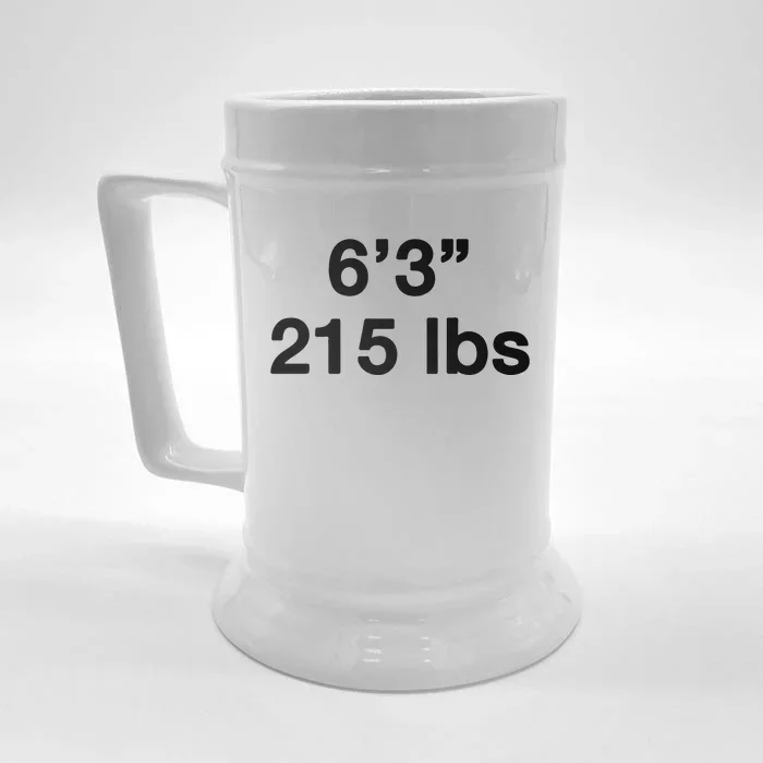 6’3 215 Lbs Front & Back Beer Stein