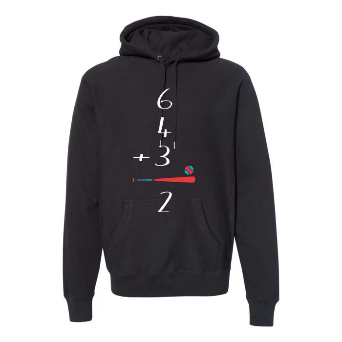 6 4 3 2 Double Play Baseball chrismtas Premium Hoodie