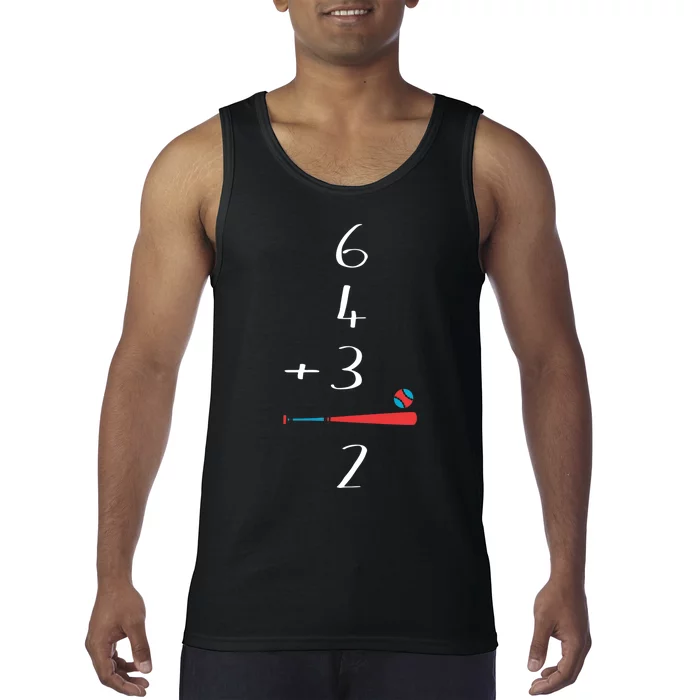 6 4 3 2 Double Play Baseball chrismtas Tank Top