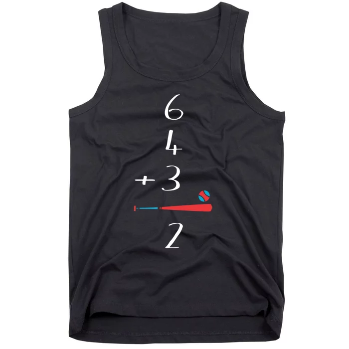 6 4 3 2 Double Play Baseball chrismtas Tank Top