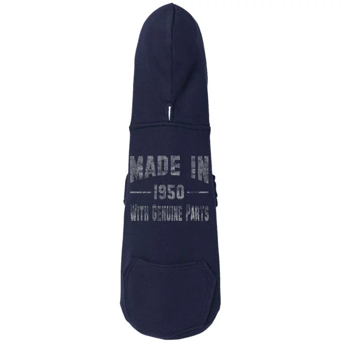 65th Birthday Gift Made In 1950 With Genuine Parts Doggie 3-End Fleece Hoodie