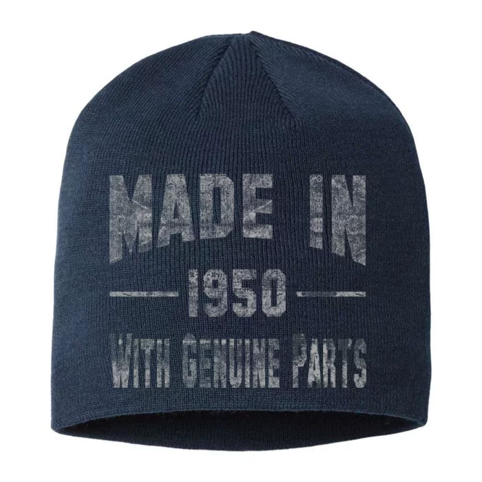 65th Birthday Gift Made In 1950 With Genuine Parts 8 1/2in Sustainable Knit Beanie