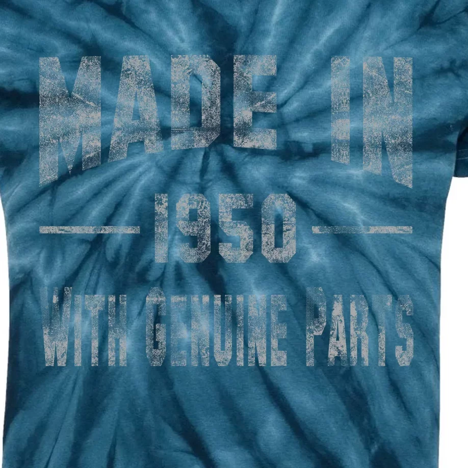 65th Birthday Gift Made In 1950 With Genuine Parts Kids Tie-Dye T-Shirt