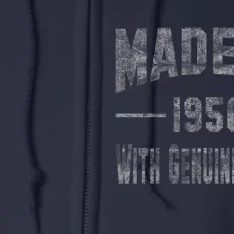 65th Birthday Gift Made In 1950 With Genuine Parts Full Zip Hoodie