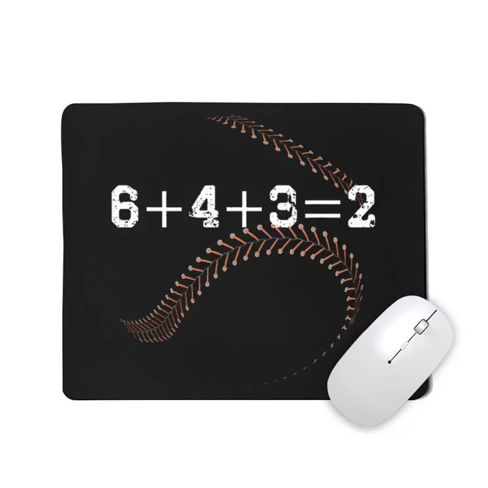 6+4+3=2 643 Double Play Outs Baseball Player Coach Softball Mousepad