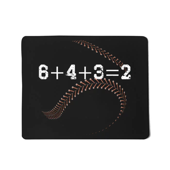 6+4+3=2 643 Double Play Outs Baseball Player Coach Softball Mousepad