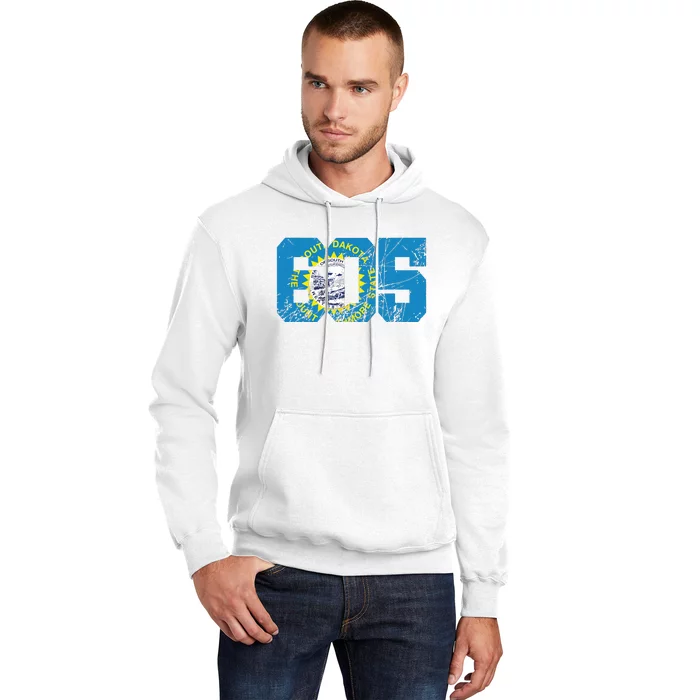 605 Area Code Flag Of South Dakota State Vintage Hoodie