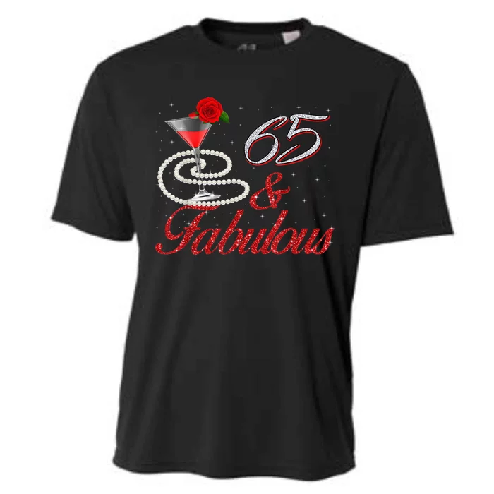 65 And Fabulous 65th Birthday 65 Years Old Bday Cooling Performance Crew T-Shirt