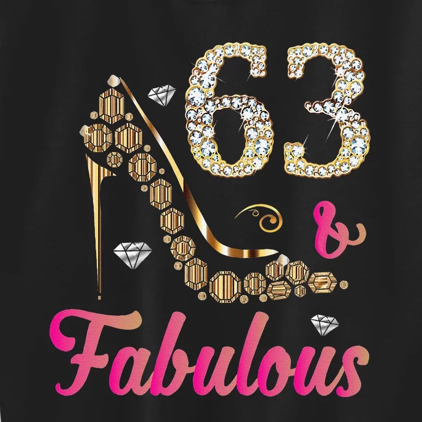 63 And Fabulous Funny 63rd Birthday Cute Gift Beautiful Fun Kids Sweatshirt