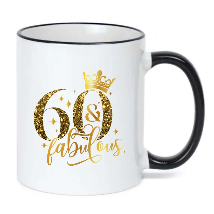 60 And Fabulous 60 Year Old Crown 1963 60th Birthday Women Black Color Changing Mug