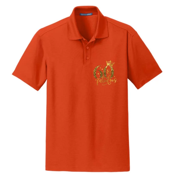 60 And Fabulous 60 Year Old Crown 1963 60th Birthday Dry Zone Grid Performance Polo