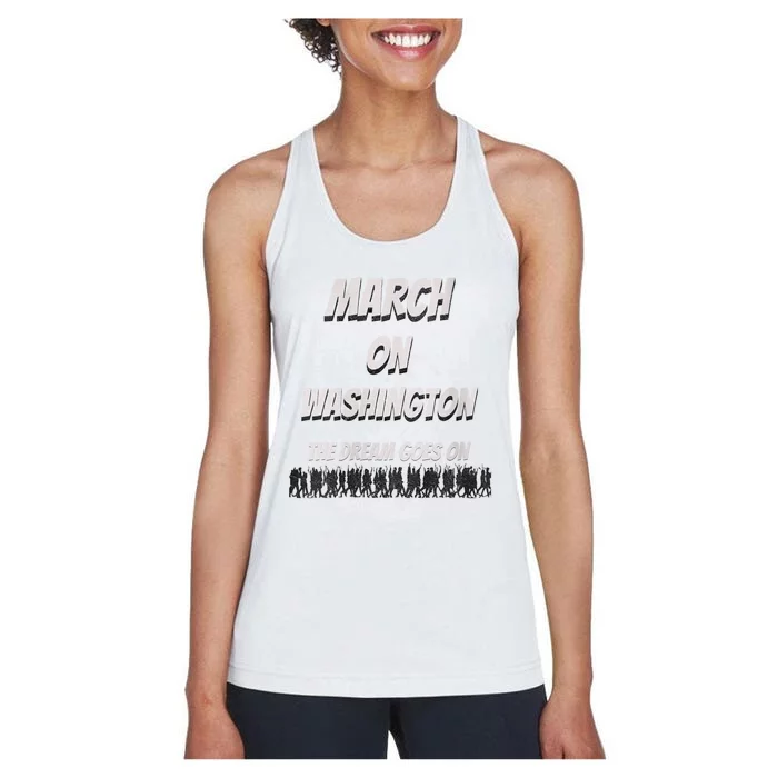 60th Anniversary March On Washington For Jobs And Freedom Women's Racerback Tank