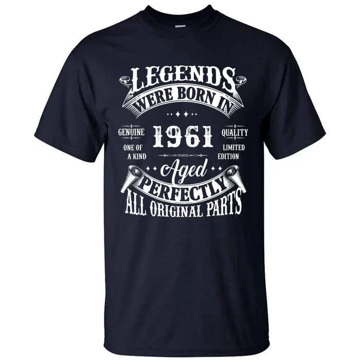 61 Birthday 1961 Gift Vintage 61 Birthday Tall T-Shirt