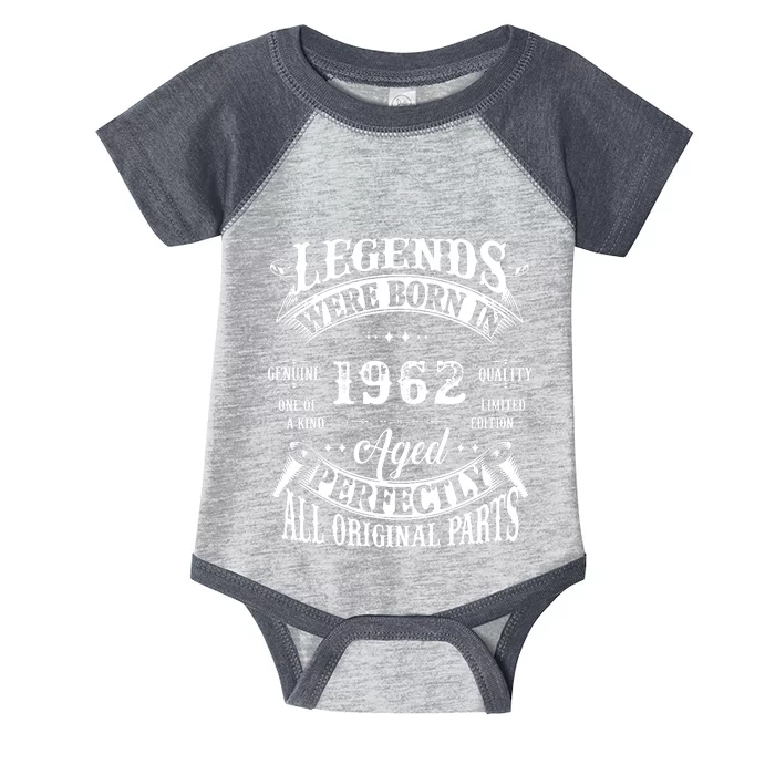 60 Birthday 1962 Gift Vintage 60 Birthday Infant Baby Jersey Bodysuit