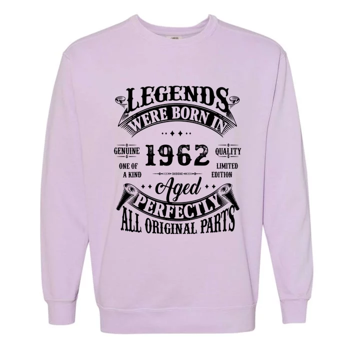 60 Birthday 1962 Gift Vintage 60 Birthday Garment-Dyed Sweatshirt